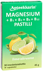 Apteekkarin Magnesium Pastilli limesitruuna